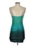 Assorted Brands Color Block Teal Cocktail Dress Size S - photo 2