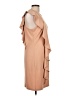 Venus Solid Tan Cocktail Dress Size L - photo 4
