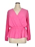 On 34th 100% Polyester Pink Long Sleeve Blouse Size 0X - photo 1