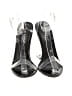 Cape Robbin Silver Black Heels Size 6 1/2 - photo 2