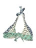 Unbranded Print Teal Blue Swimsuit Top Size XS (estimated) - photo 2