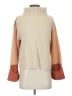 Simplee 100% Acrylic Color Block Tan Turtleneck Sweater Size S - photo 1