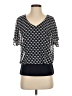 CAbi 100% Polyester Blue Short Sleeve Blouse Size XS - photo 1