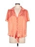 Eclair 100% Polyester Orange Short Sleeve Blouse Size L - photo 1