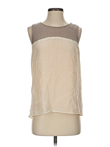 Waverly Grey Sleeveless Silk Top (view 1)