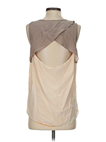 Waverly Grey Sleeveless Silk Top (view 2)