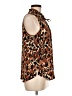 Veronica M. 100% Polyester Animal Print Brown Sleeveless Blouse Size M - photo 4