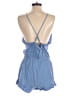 Unbranded 100% Rayon Solid Blue Romper Size M - photo 2