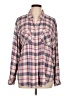 Sanctuary 100% Rayon Plaid Pink Long Sleeve Button-Down Shirt Size L - photo 1
