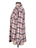 Sanctuary 100% Rayon Plaid Pink Long Sleeve Button-Down Shirt Size L - photo 5