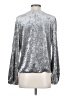 Olive and Oak Metallic Silver Long Sleeve Blouse Size S - photo 2