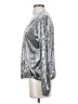 Olive and Oak Metallic Silver Long Sleeve Blouse Size S - photo 5