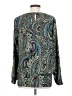 J.Jill 100% Polyester Paisley Teal Long Sleeve Blouse Size S - photo 2