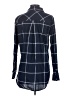 Athleta 100% Cotton Plaid Blue Long Sleeve Button-Down Shirt Size S - photo 2