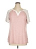 Unbranded Pink Short Sleeve Henley Size 0X (estimated) - photo 1
