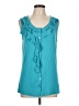 Cremieux Teal Sleeveless Blouse Size L - photo 1