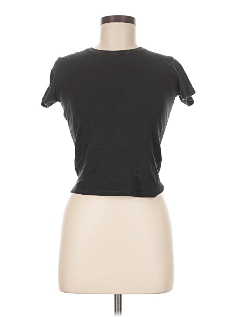 Pre-owned Brandy Melville Short Sleeve T-shirt In Black