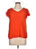 Mossimo 100% Polyester Orange Short Sleeve Blouse Size L - photo 1