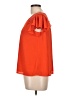 Mossimo 100% Polyester Orange Short Sleeve Blouse Size L - photo 5