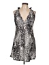 J Valdi Animal Print Silver Cocktail Dress Size L - photo 1