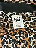 NSF Animal Print Brown Sleeveless Button-Down Shirt Size S - photo 7