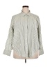 Torrid Stripes Ivory Long Sleeve Button-Down Shirt Size 2X Plus (2) - photo 1