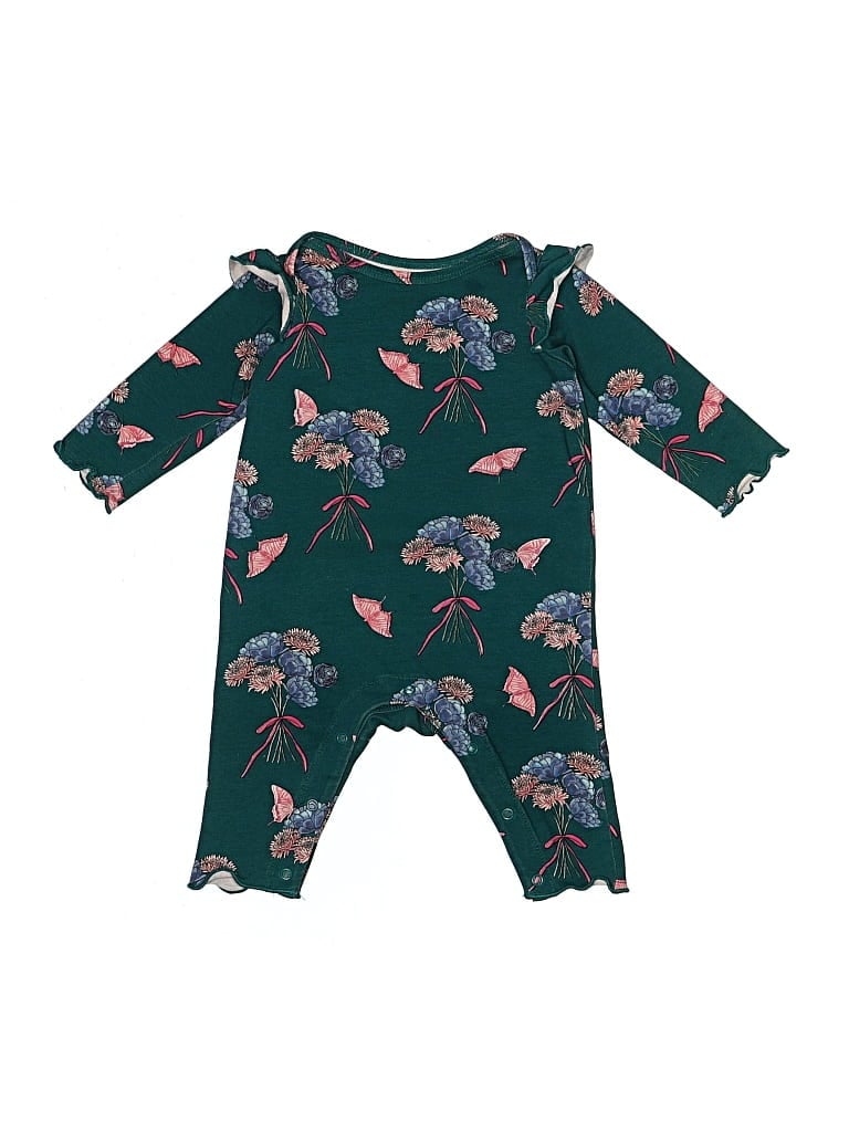 Pre-owned Tea Babies' Long Sleeve Onesie In Blue