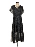 Current Air Polka Dots Black Casual Dress Size XS - photo 1