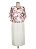 Connected Apparel 100% Polyester Ivory Casual Dress Size 8 - photo 1