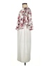 Connected Apparel 100% Polyester Ivory Casual Dress Size 8 - photo 5