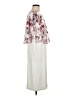 Connected Apparel 100% Polyester Ivory Casual Dress Size 8 - photo 4