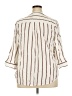 Torrid Stripes Ivory 3/4 Sleeve Button-Down Shirt Size 2X Plus (2) - photo 2