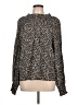 Gap 100% Rayon Animal Print Black Long Sleeve Blouse Size L - photo 1