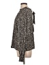 Gap 100% Rayon Animal Print Black Long Sleeve Blouse Size L - photo 5