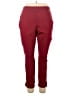 Rafaella Solid Red Burgundy Casual Pants Size 1X - photo 1