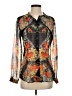 CAbi 100% Polyester Floral Black Long Sleeve Blouse Size XS - photo 1