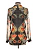 CAbi 100% Polyester Floral Black Long Sleeve Blouse Size XS - photo 2