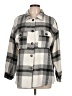Assorted Brands 100% Polyester Plaid Gray Coat Size L - photo 1