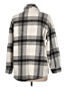 Assorted Brands 100% Polyester Plaid Gray Coat Size L - photo 2