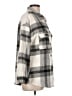 Assorted Brands 100% Polyester Plaid Gray Coat Size L - photo 4