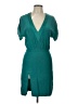 Mason 100% Silk Solid Teal Cocktail Dress Size 4 (estimated) - photo 1