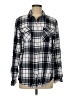 Altar'd State 100% Cotton Plaid Gray Long Sleeve Button-Down Shirt Size M - photo 1