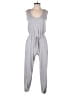 Ambiance Solid Gray Jumpsuit Size S - photo 1
