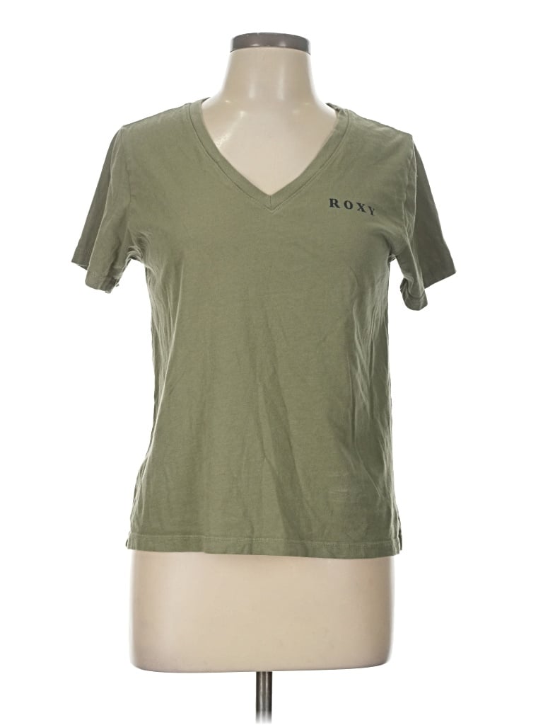 Pre-owned Roxy Short Sleeve T-shirt In Green