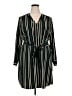 Express 100% Polyester Stripes Green Casual Dress Size XL - photo 1