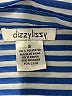 Dizzy Lizzy 100% Polyester Stripes Blue Long Sleeve Blouse Size S - photo 7