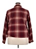 Krazy Kat 100% Cotton Plaid Burgundy Long Sleeve Button-Down Shirt Size XL - photo 2