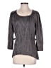 Miilla 100% Pvc Gray 3/4 Sleeve Top Size M - photo 1