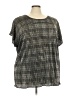 Orare 100% Polyester Gray Short Sleeve Top Size 3X - photo 1