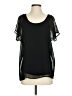 Design History 100% Polyester Black Short Sleeve Blouse Size S - photo 1